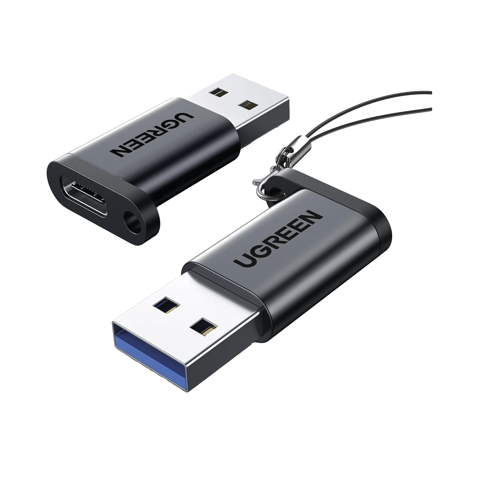 Adaptador USB 3.1 Tipo C a USB-A 3.0 |Carga y Sincronización de Datos | Admite Corriente de 3A | Transferencia de hasta 5 Gbps | Amplia Compatibilidad | Chip VL160 | Caja de Aluminio | Color Negro.