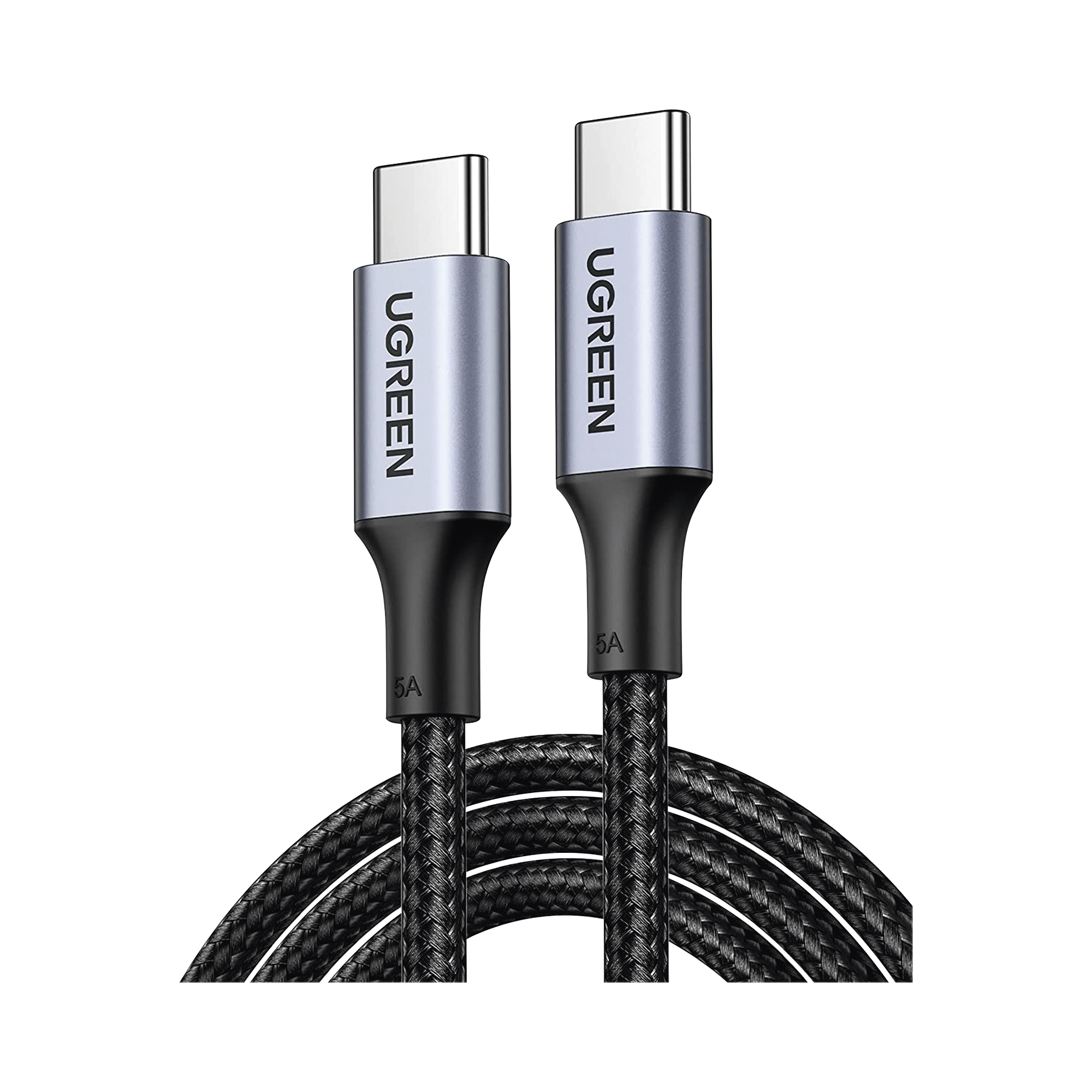 Cable USB-C a USB-C | 1 Metro | Carga Rápida de hasta 100W | Transferencia de datos 480 Mbps | PD3.0 | QC4.0/3.0/2.0 | FPC | AFC | Protección Integrada| Caja de Aluminio | Nylon Trenzado | Amplia Compatibilidad | Color Negro.