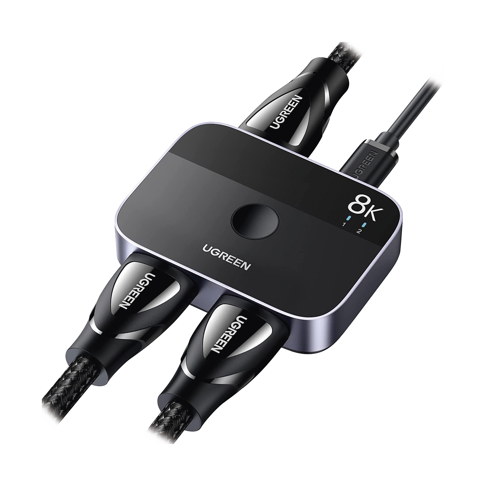 Conmutador HDMI 2.1 8K @60Hz | HDMI Splitter 2 Entradas a 1 Salida | Soporta 4K @120Hz 1080P @240Hz 3D | HDR Dolby | Alta Velocidad 48Gbps | Formatos de Audio LPCM/DTS/DSD, 2,0/2,1/5,1/7,1 canales.