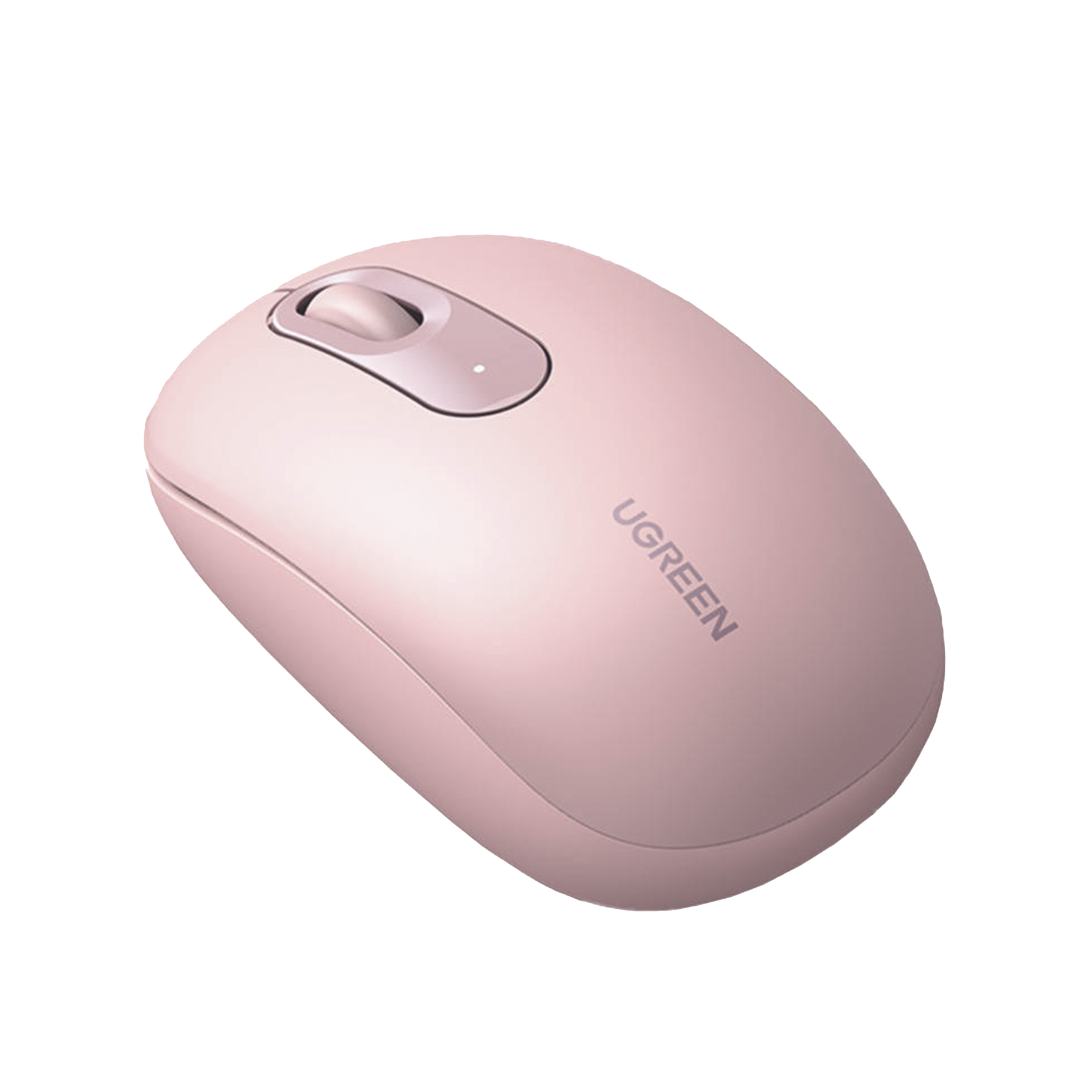 Mouse Inalámbrico 2.4G 800/1200/1600/2400 DPI / Función de 3 botones / Alcance 10m / Silencioso / Ergonómico / Anti-caída y Anti-interferencias / Color Dusty Pink / Batería Alcalina AA (incluida).