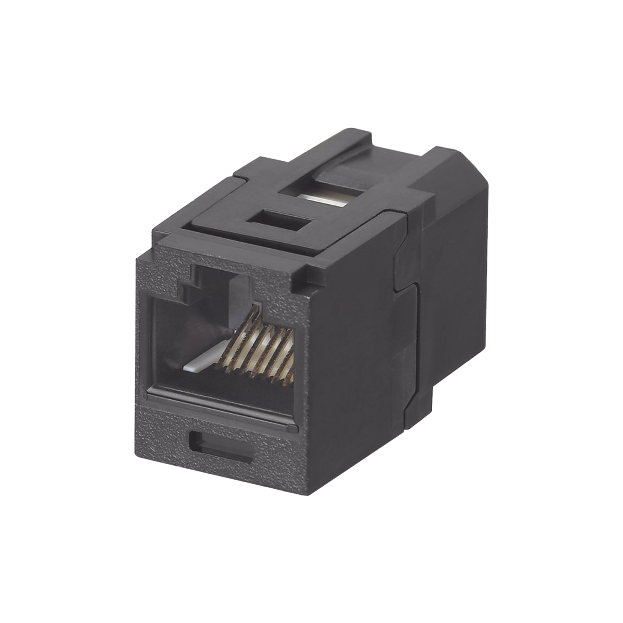 Módulo Acoplador RJ45 a RJ45, Mini-Com, Categoría 6, Color Negro
