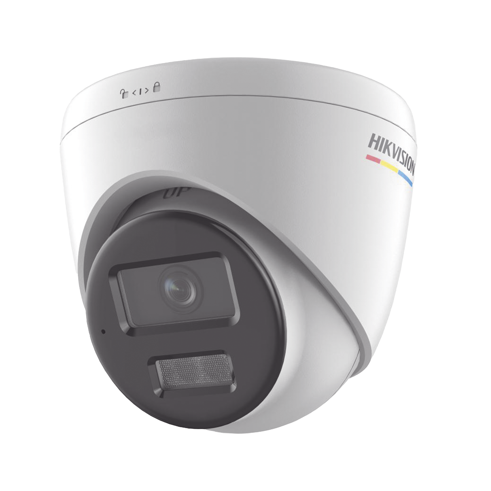 [Dual Light + ColorVu] Turret IP 2 Megapixel / Lente 2.8 mm / 30 mts IR + 30 mts Luz Blanca / Micrófono Integrado / ACUSENSE Lite / Exterior IP67 / WDR 120 dB / PoE / Micro SD / ONVIF