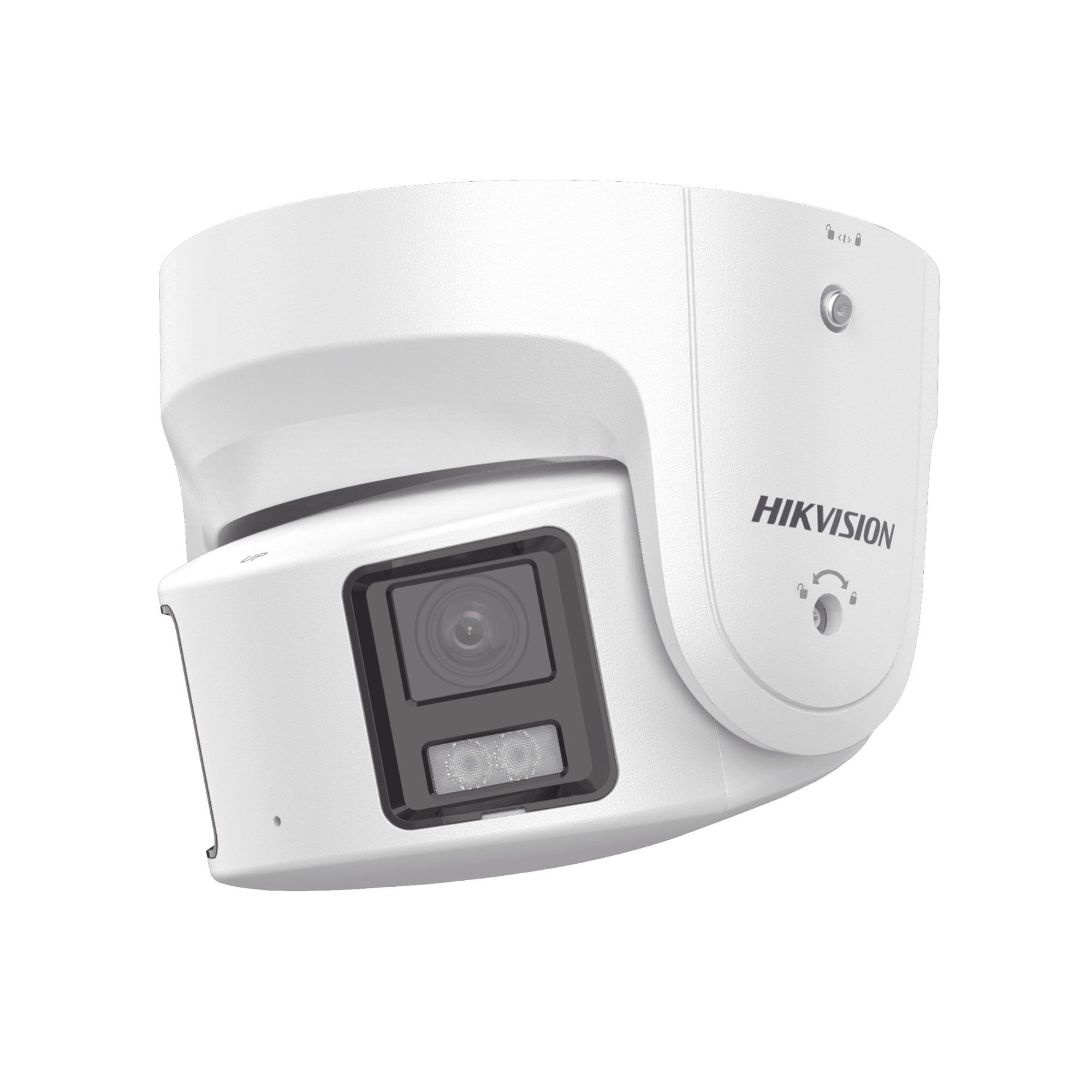 [ PROTECCIÓN ACTIVA ] Turret IP Panorámica 8 Megapíxel / 2 Lentes 4 mm (180°) / Imagen a Color 24/7 (ColorVu) / PoE / WDR 130° / IP67 / ACUSENSE / Luz Estroboscópica y Alarma Audible / 30 mts Luz Blanca / Micro SD