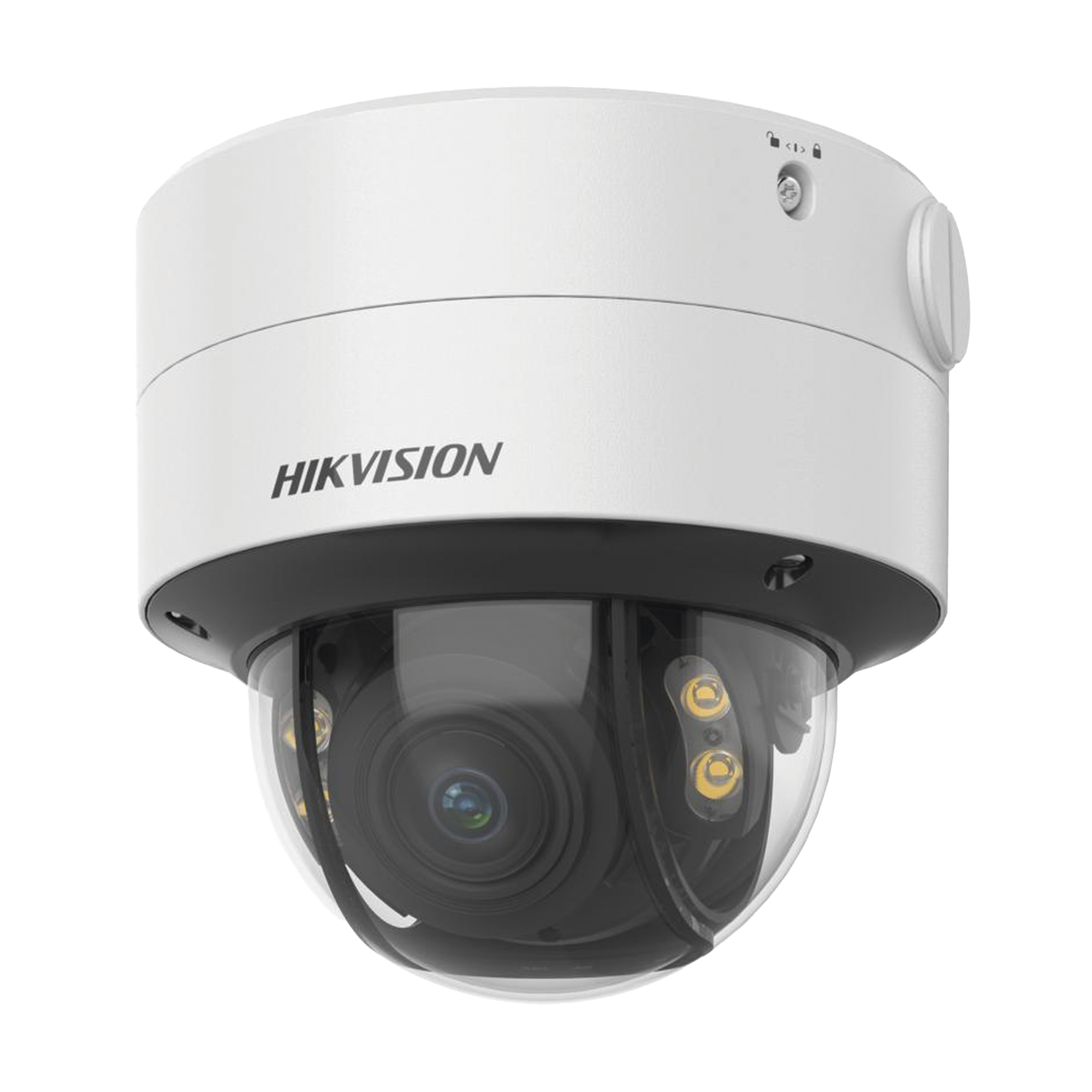 Domo IP 4 Megapixel  Lente 2.8 a 12 mm / Imagen a Color 24/7 (ColorVu) / 40 mts Luz Blanca / WDR 130 dB / Exterior IP67 / IK10 / Captura Facial / ACUSENSE / Micro SD / ACUSEARCH