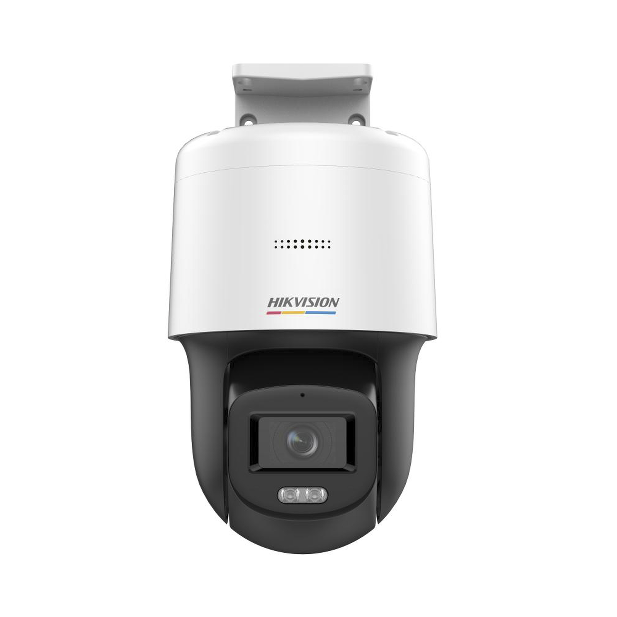 Domo PT IP 4 Megapixel / Lente 4 mm  / Luz Blanca 30 mts / dWDR  / PoE / IP66 / Micrófono y Bocina Interconstruido / Micro SD / Incluye Montaje de Pered y Techo