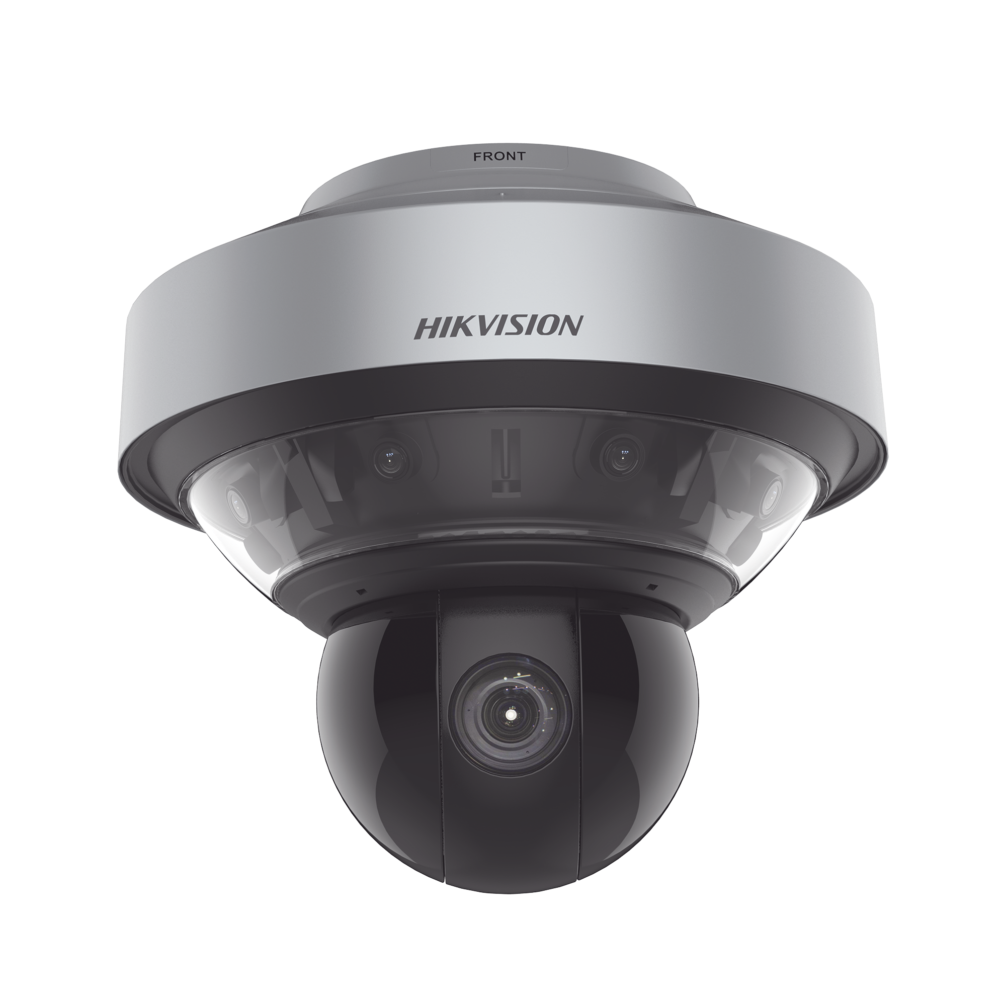 Domo PanoVu series / Vista Panorámica 360° / 8 Lentes de 4 Megapixel + PTZ 4 Megapixel de 40X Zoom / Posicionamiento 3D / IP67 / IK10 / WDR 120 dB / EIS / Autoseguimiento / 250 mts IR / 36 VCD