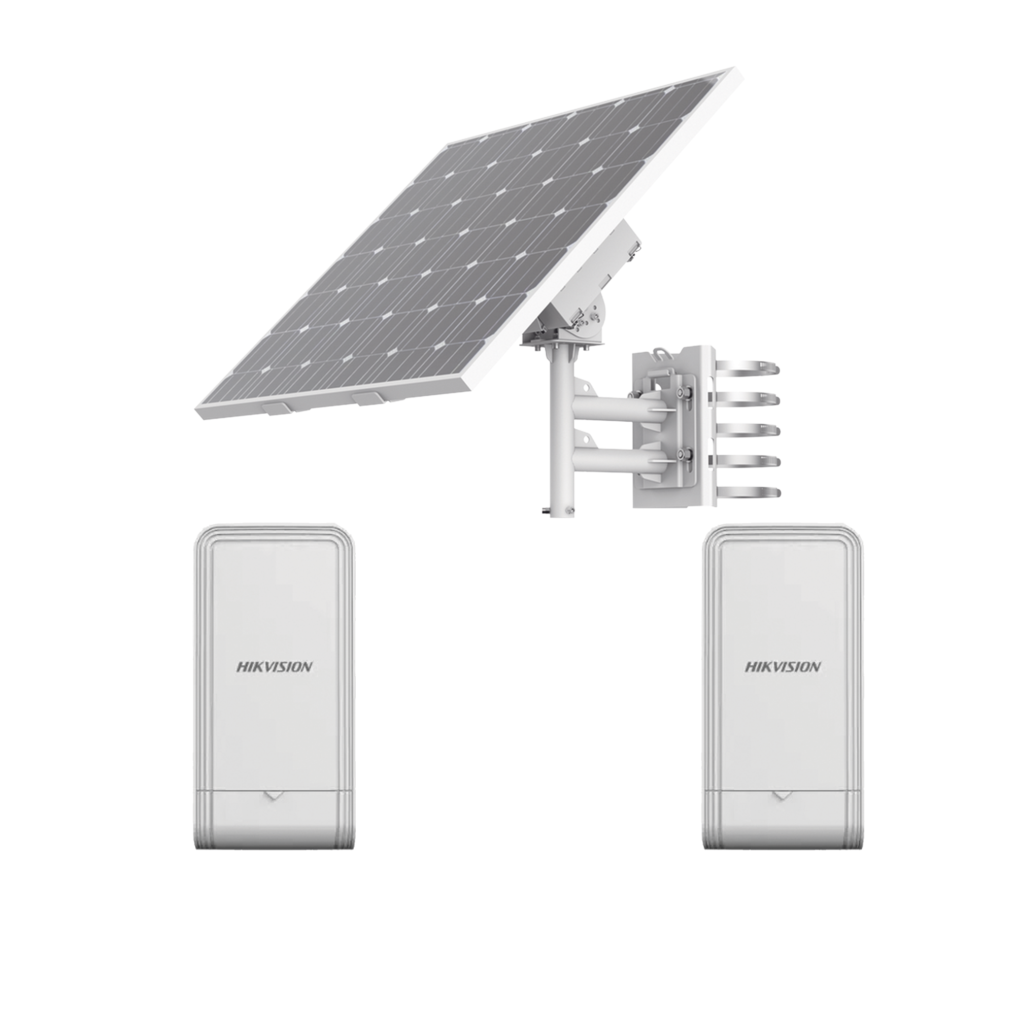 Kit Solar de Alimentación + 2 Puntos de Acceso (AP) / Panel Solar / Batería de Respaldo de Litio 360 Wh / 2 Salidas de 12 Vcd / Accesorios de Instalación / Uso en Exterior IP66