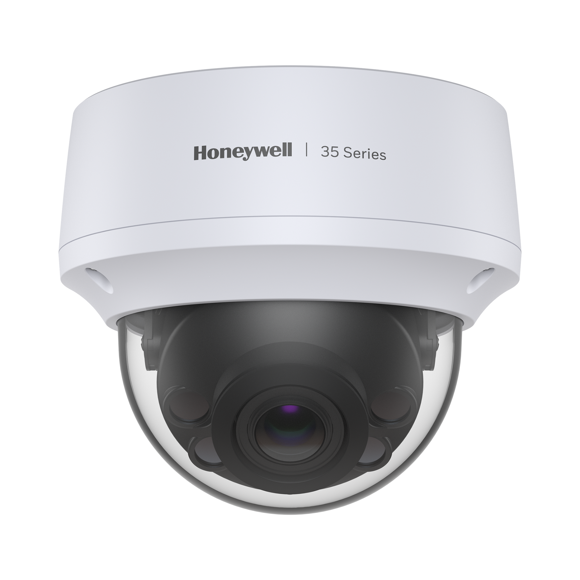 Domo IP 5 Megapixel / Lente Mot. 2.7 a 13.5 mm / 50 mts IR / Ultra Baja Iluminación /  NDAA / ONVIF /  IP67 / IK10 / H.265 / IA (Filtro de Humanos y Vehiculos) / Merodeo / Conteo de Personas / PoE / Audio y Alarmas I/O / Serie 35