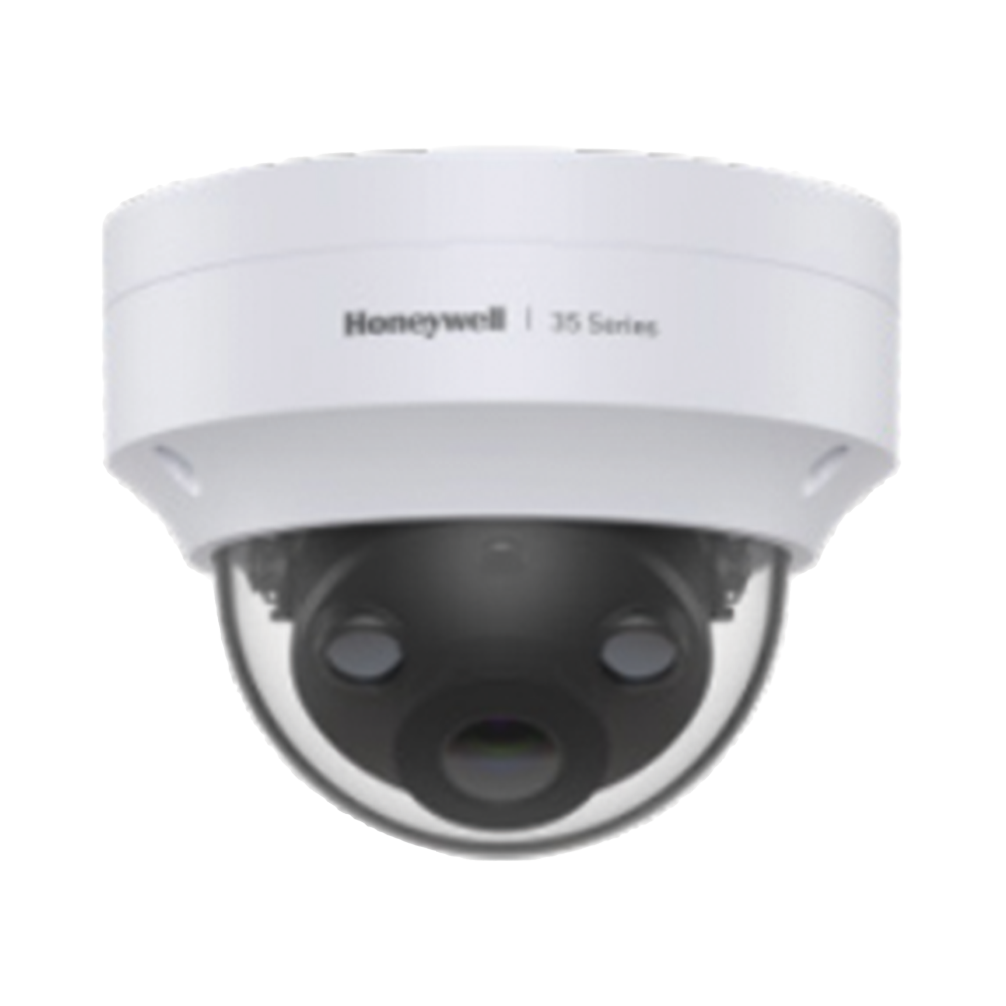 Domo IP 5 Megapíxeles / Lente 2.8 mm / 40 mts IR / Ultra Baja Iluminación /  NDAA / ONVIF / IP67 / IK10 / IA (Filtro de Humanos y Vehiculos) / Conteo de Personas / Merodeo / H.265 / PoE / Alarmas I/O / Serie 35 / Honeywell Security