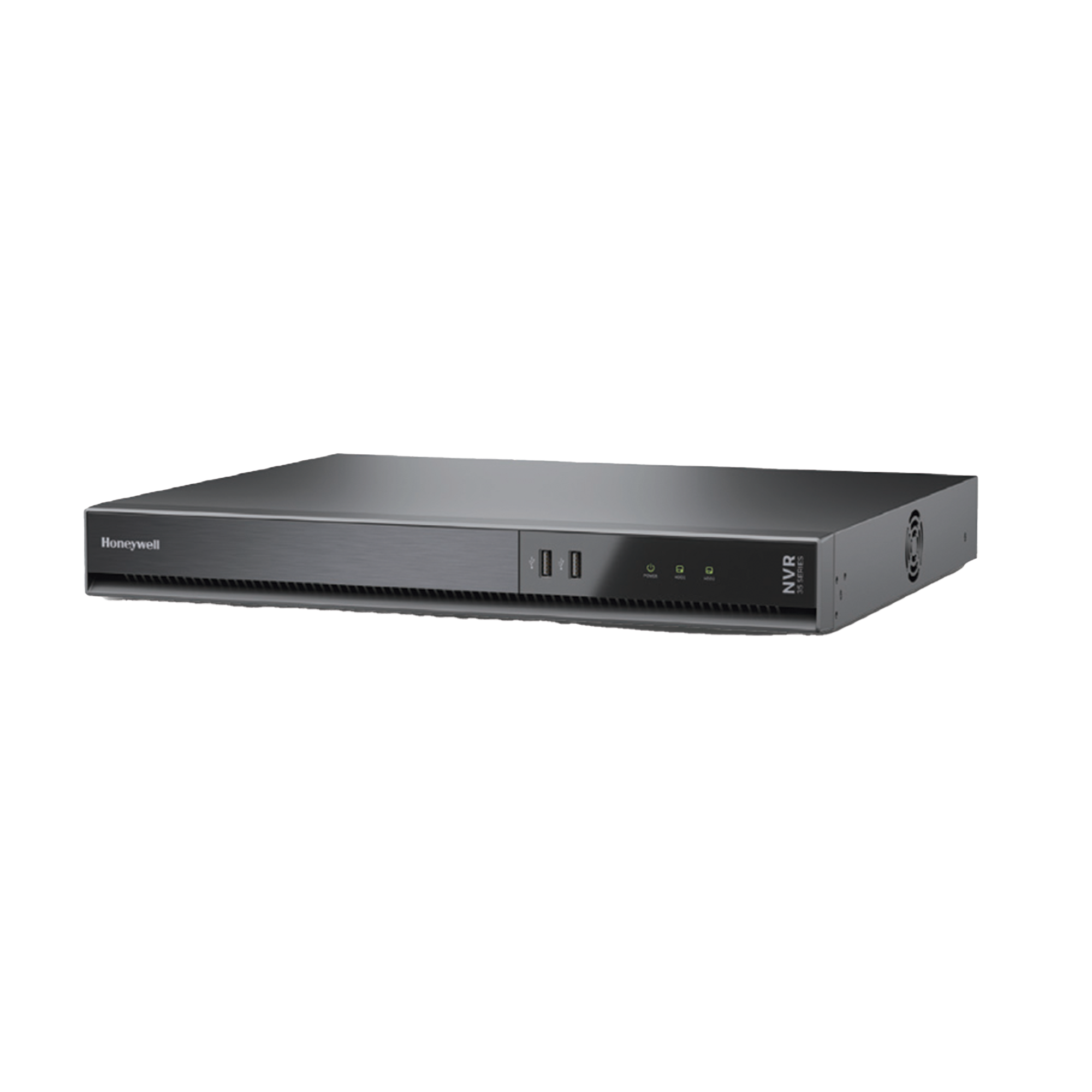 NVR 8 Megapixel (4K) / 16 Canales / 16 Puertos PoE+ / H.265 / 2 Bahías de Disco Duro (No incluidos) / Conexión P2P / ONVIF / NDAA / Soporta IA / Serie 35 / Audio y Alarmas I/O / Honeywell Security