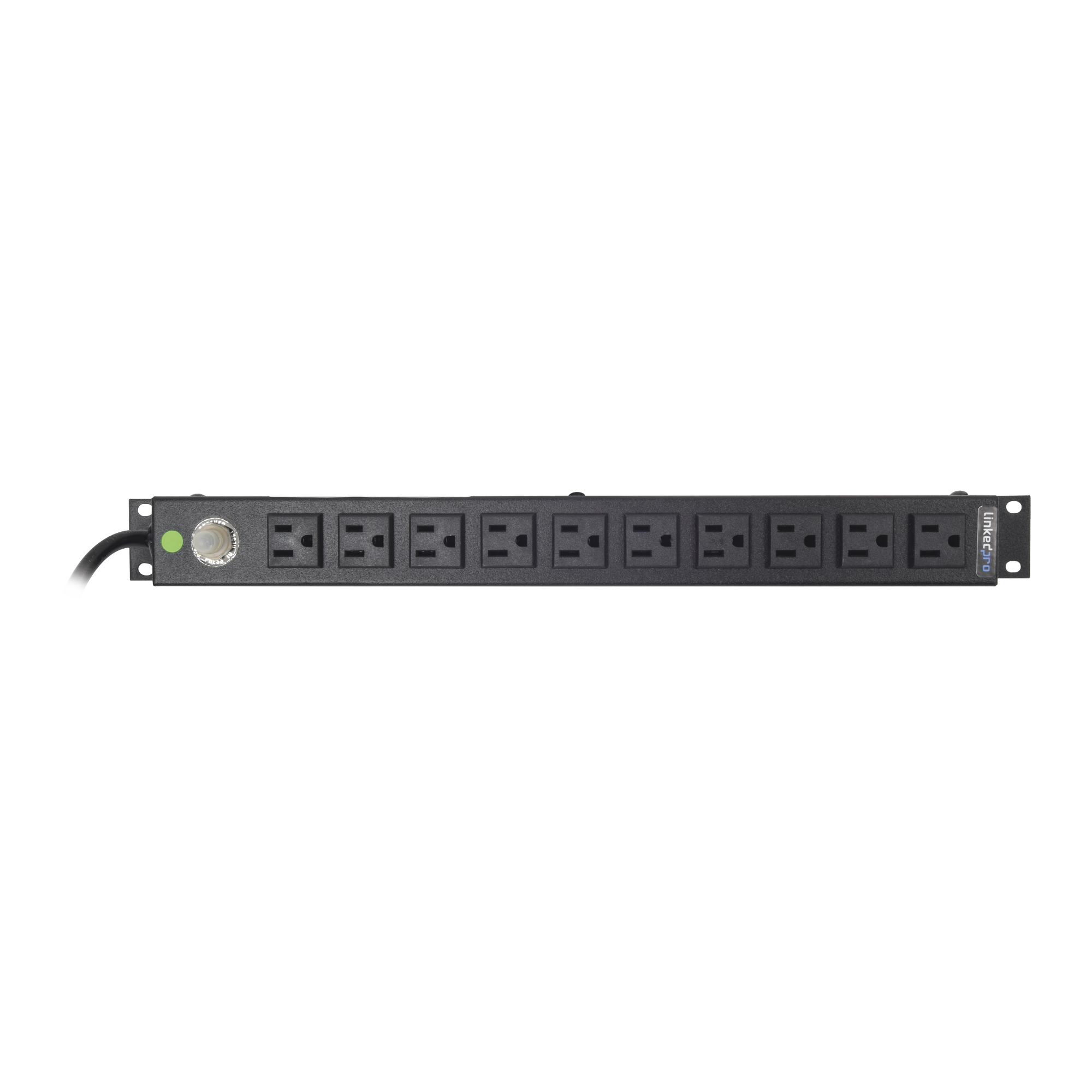 Tomacorriente Horizontal (PDU) de 10 Contactos (NEMA 5-15R) Rack 19