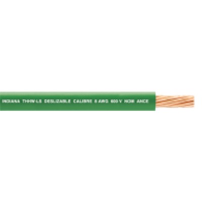 Cable Eléctrico 10 awg  color verde,Conductor de cobre suave cableado. Aislamiento de PVC, auto-extinguible.BOBINA de 100 MTS