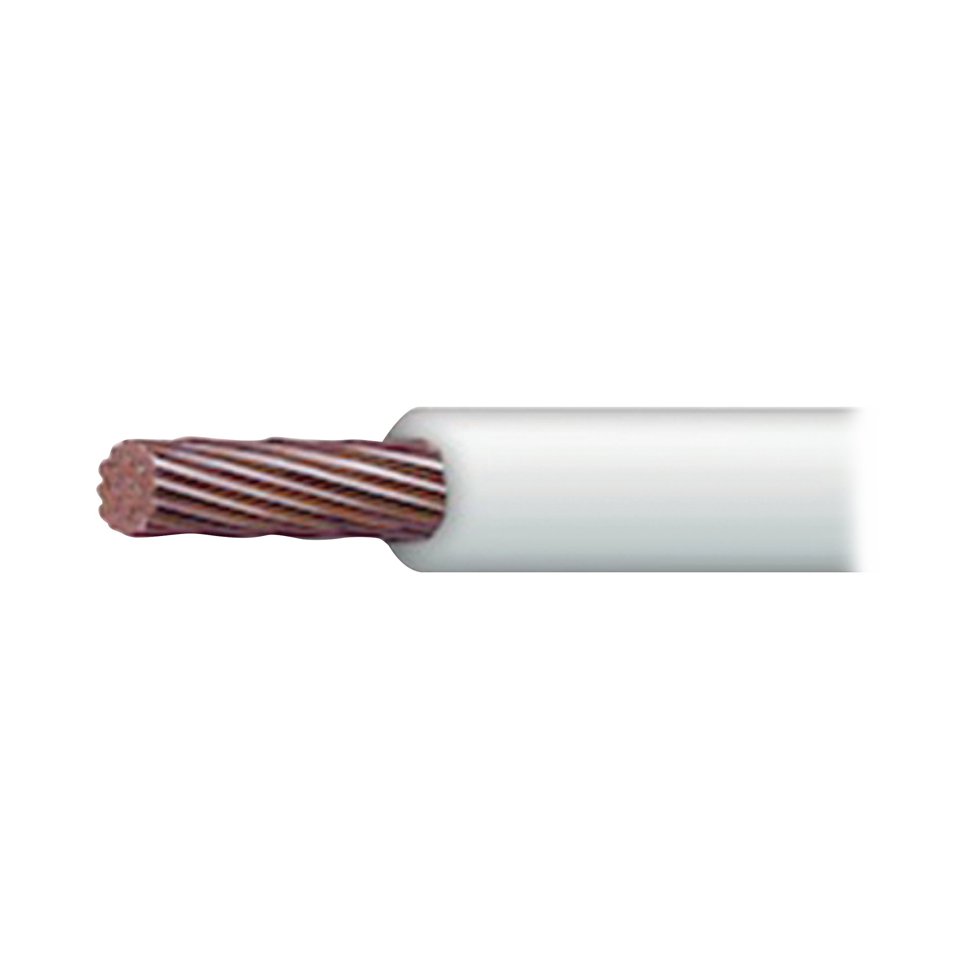 Cable Eléctrico 16 awg  color blanco, Conductor de cobre suave cableado. Aislamiento de PVC, auto-extinguible.BOBINA de 100 MTS