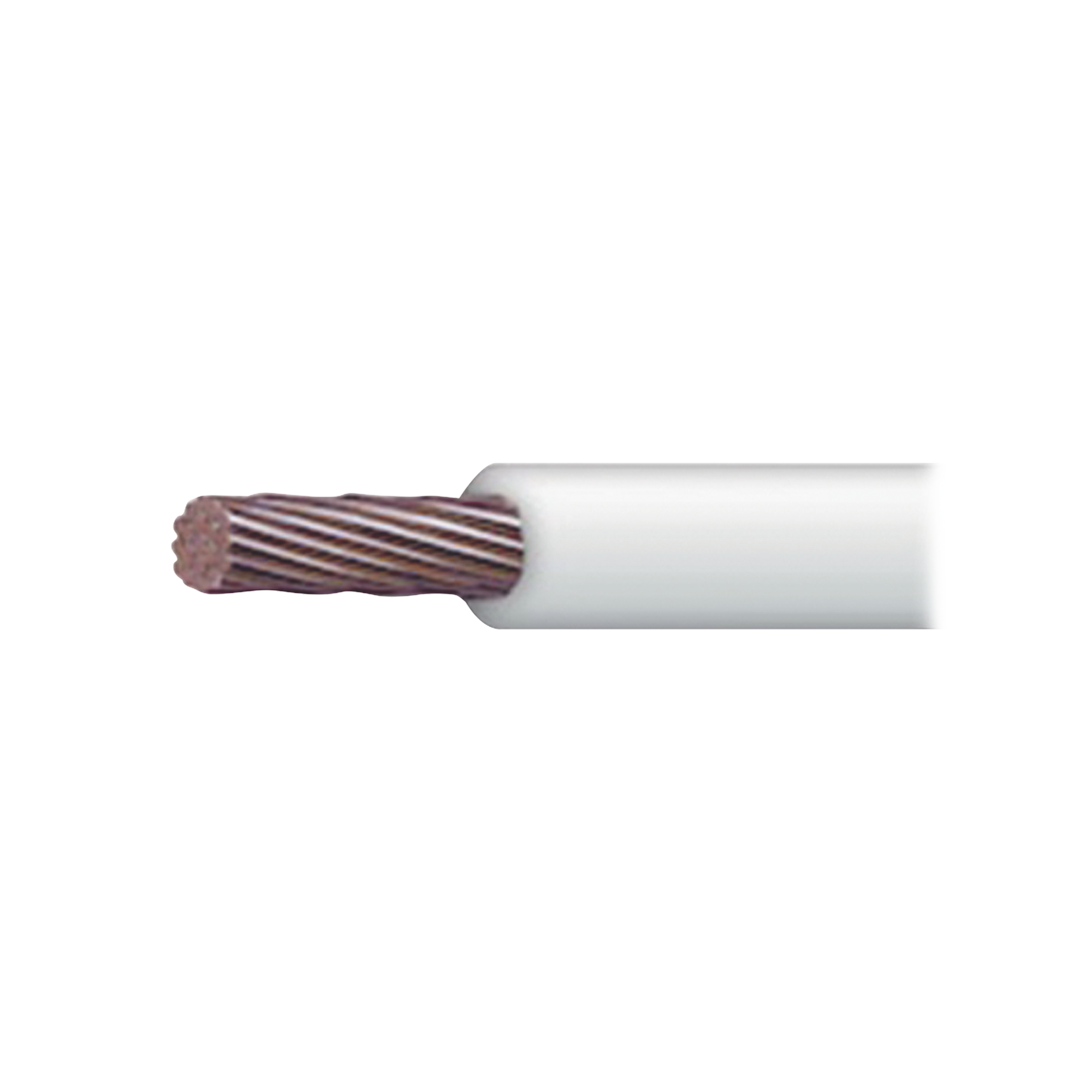 Cable 18 awg  color blanco,Conductor de cobre suave cableado. Aislamiento de PVC, autoextinguible. BOBINA 100 MTS