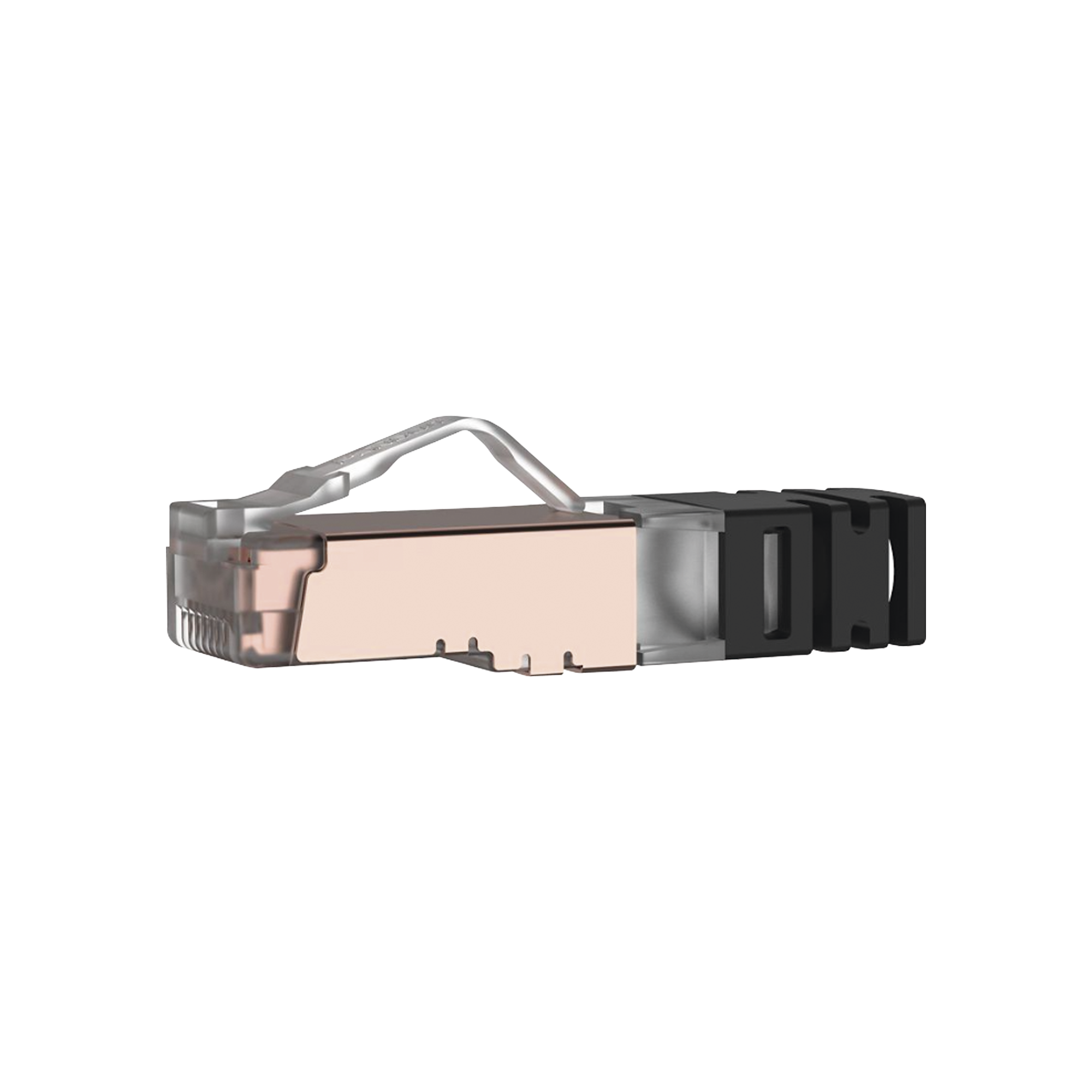 Plug RJ45 Cat6 Blindado, Para Cable Calibre 24-26 AWG, Chapado en Oro de 50 micras, Paquete de 100 piezas