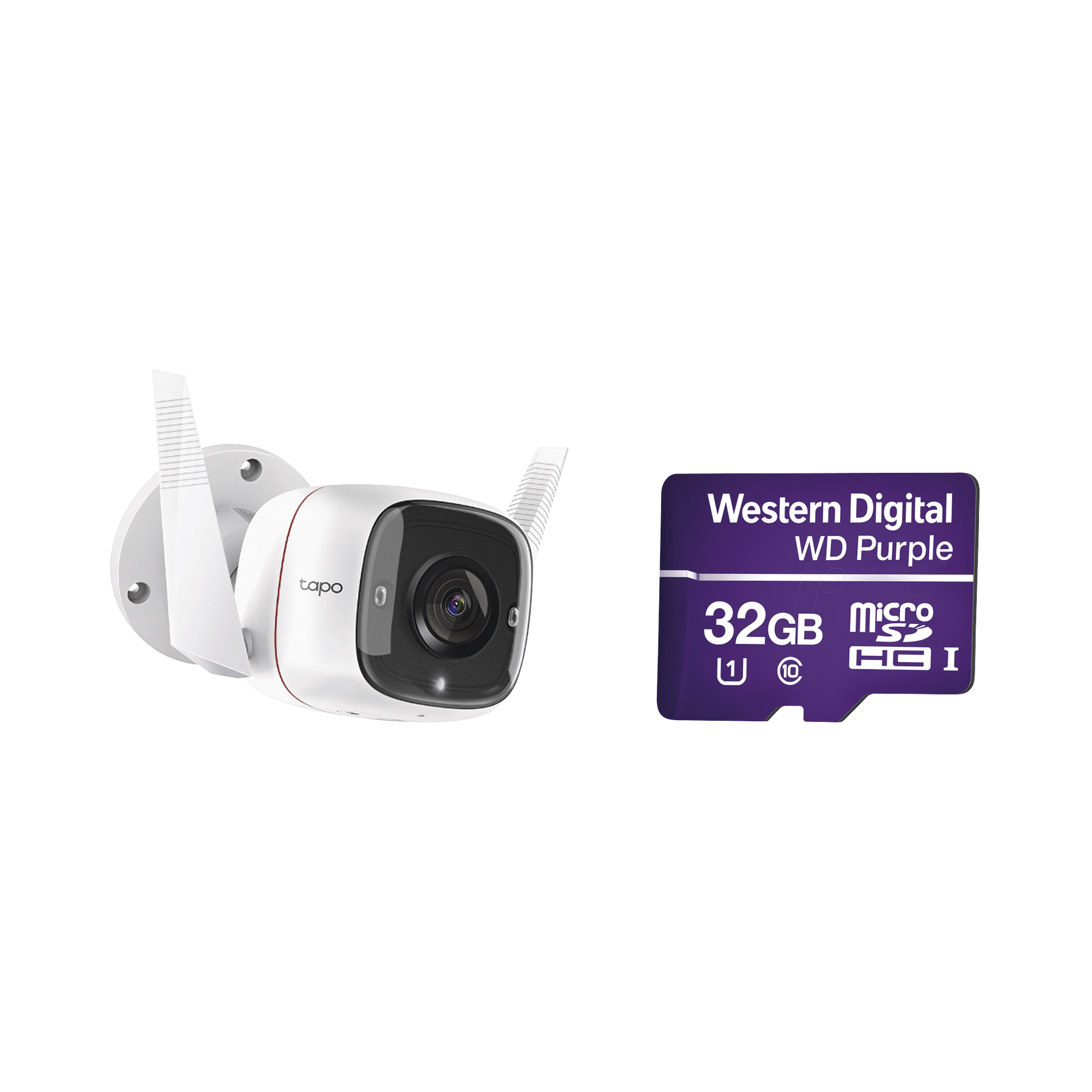 Kit de Cámara IP Wi-Fi / Incluye 1 Pieza Modelo TAPOC310 / 2 Megapixel / Audio Doble Vía / Utiliza la App Tapo / 1 Memoria Micro SD Modelo WD32MSD