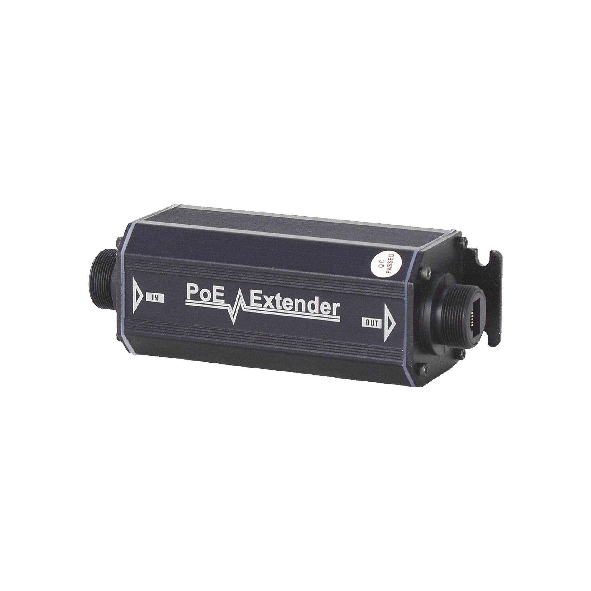 Extensor PoE / 100 Metros / Intemperie (IP66) /  60 Watts / 1 Puerto de Entrada  / 1 Puerto de Salida PoE / No requiere alimentación.